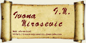 Ivona Mirošević vizit kartica